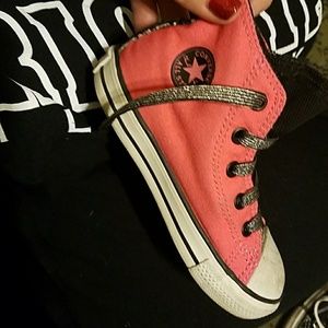 Hot pink hi tops